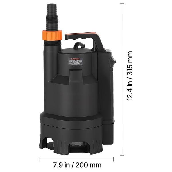 Nedsænkbar dykpumpe 690W 17500 L/t 9 m PP-GF20 Sort, vandpumpe