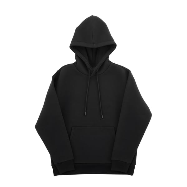 Pullover hættetrøje XX-Large fleece langærmet sort, varm fleece