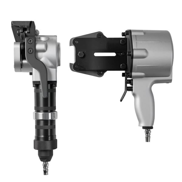 Pneumatisk stålbåndsstrammer, 8500 N spændkraft, 19 mm, kraftig model