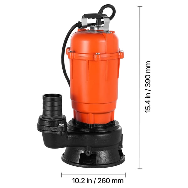 Upotettava roskapumppu, 550W, 10 m nostokorkeus, valurauta