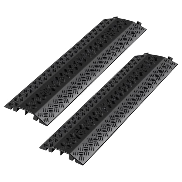 Kabelafdækning, Kraftig kabel- og slangebeskytter rampe, 51x28 mm, Sort, PP-materiale Kabelafdækning, Kraftig kabel- og slangebeskytter rampe, 51x28 mm, Sort, PP-materiale