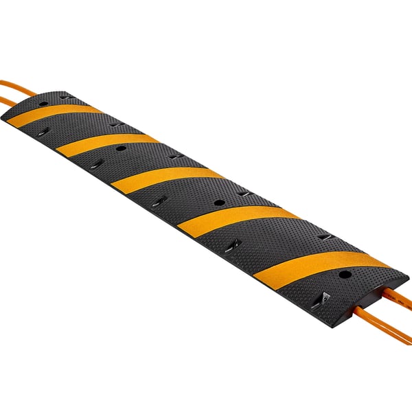 Farthinder, 183 cm, Svart Gul, Gummi, Kabelskydd, Extra robust