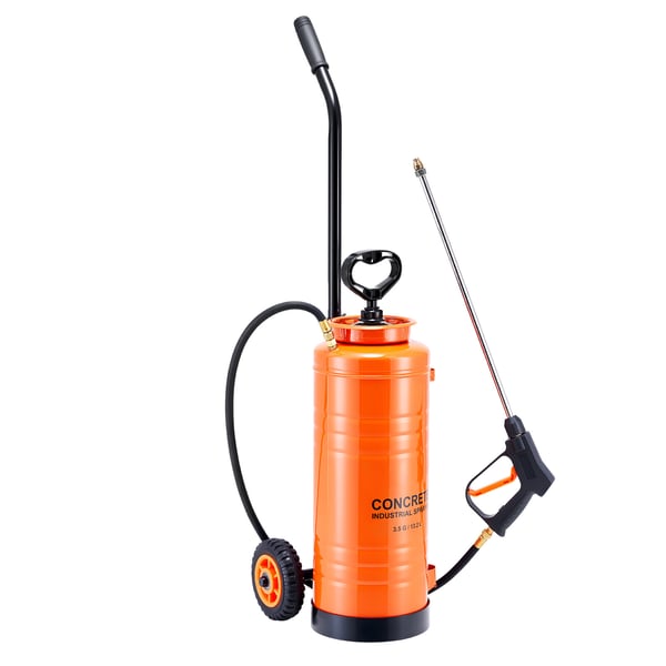 Betongspruta, 14L, 35x33.5x111 cm, Orange, Rostfritt stål