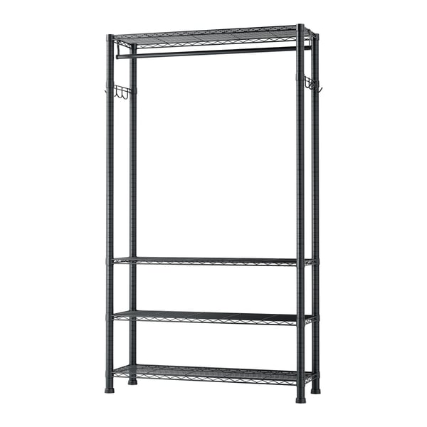 Tøjstativ, 76,2x35,6x194 cm, kulstofstål, justerbar opbevaring