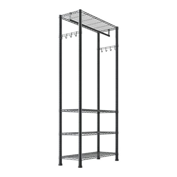 Tøjstativ, 76,2x35,6x194 cm, kulstofstål, justerbar opbevaring