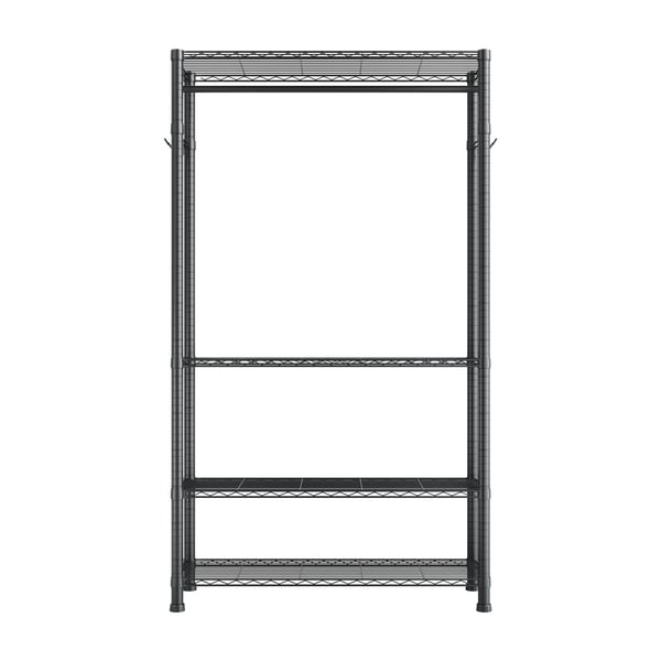 Tøjstativ, 76,2x35,6x194 cm, kulstofstål, justerbar opbevaring