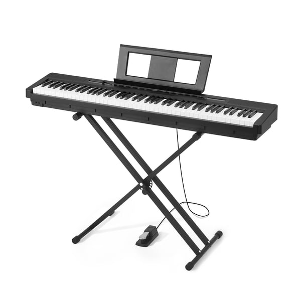 Digital klaver, 88 tangenter fuldt vægtede, sort, elektrisk keyboard