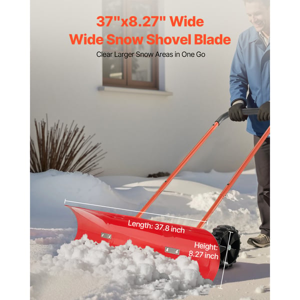 Snöskyffel, 96x42x134,5 cm, Justerbart handtag, Plast