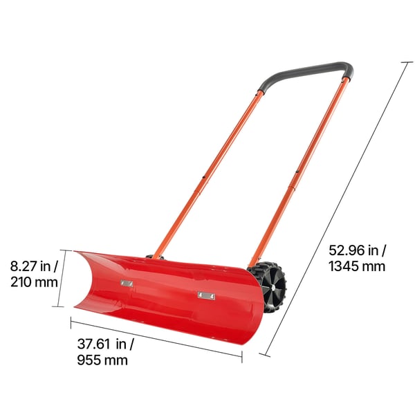 Snöskyffel, 96x42x134,5 cm, Justerbart handtag, Plast