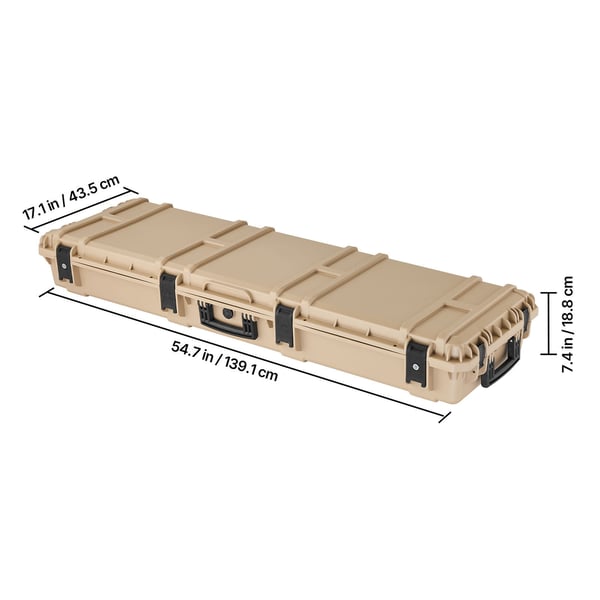 Rifletaske, 139.1x43.5x18.8 cm, Khaki, Vandtæt opbevaring