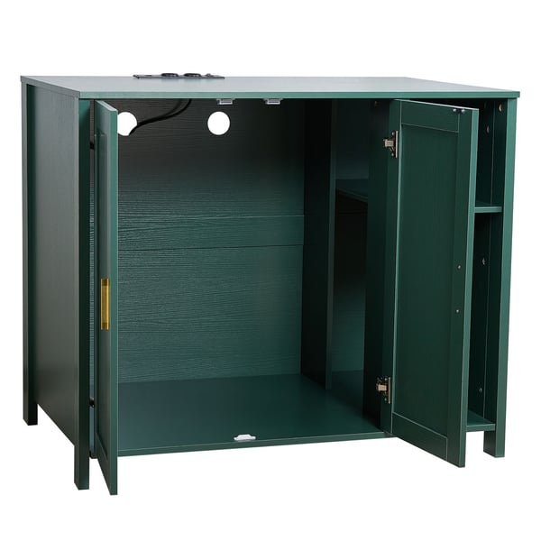 Kattebakke Skab, 105x68x88.5 cm, Mørkegrøn, Opbevaring