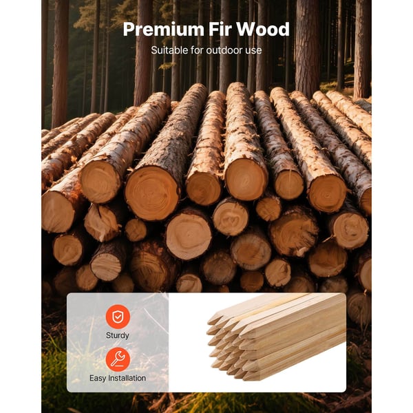 Trädgårdspinnar, 19.05x19.05x1219.2 mm, Trä, Växtstöd