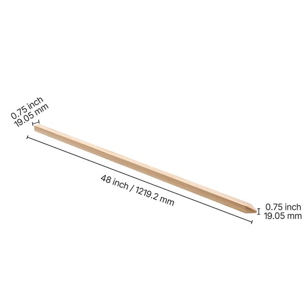 Trädgårdspinnar, 19.05x19.05x1219.2 mm, Trä, Växtstöd