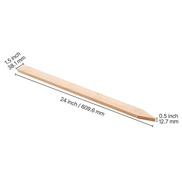Puutarhatikut, 12.7x38.1x609.6 mm, Puu, Kasvien tuki