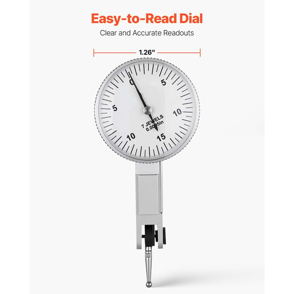 Dial Test Indicator med universel magnetfod, 250x170x65 mm, opbevaringskasse