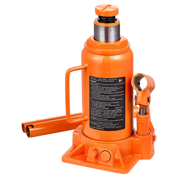Hydraulisk donkraft 205x400 mm orange kraftig stål