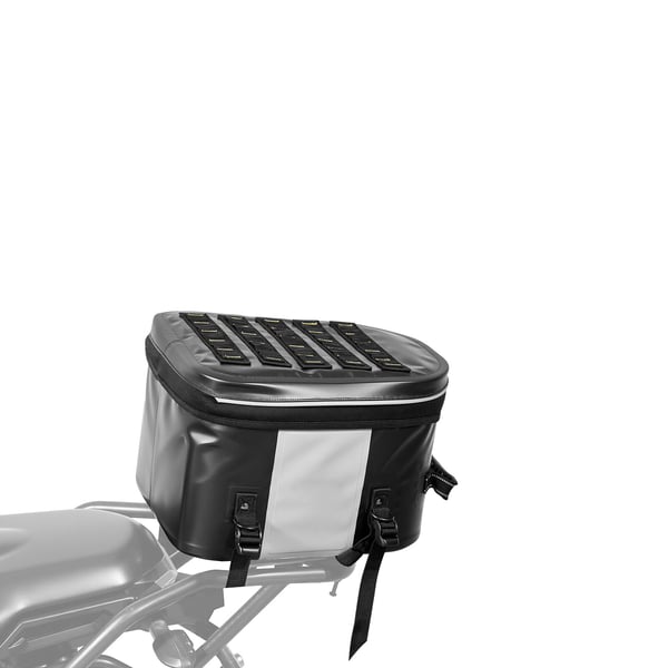 Motorcykel bagtaske, 36x30x23 cm, sort, vandtæt stof