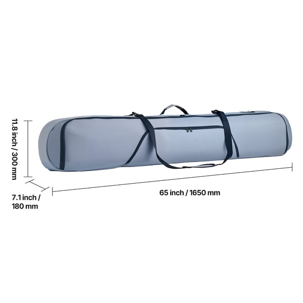 Snowboardtaske, 165 cm, Grå, Vandtæt Oxford-stof