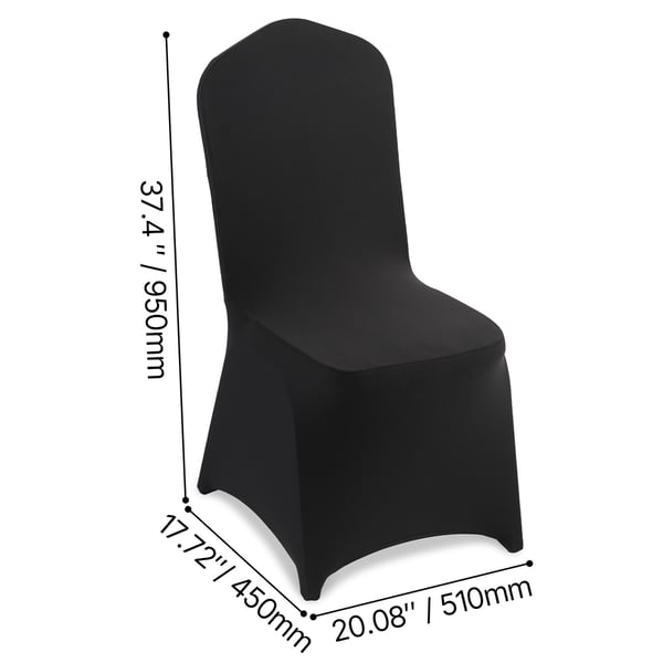 Tuolinpäälliset, 51x45x95 cm, Musta, Polyesteri Spandex