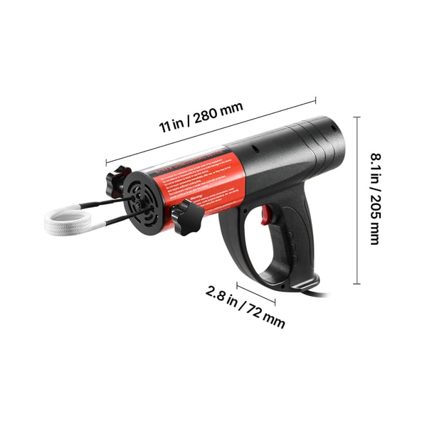 Induktionsvärmare Sats, 280x205x72 mm, 8 Spolar, Handhållet Verktyg