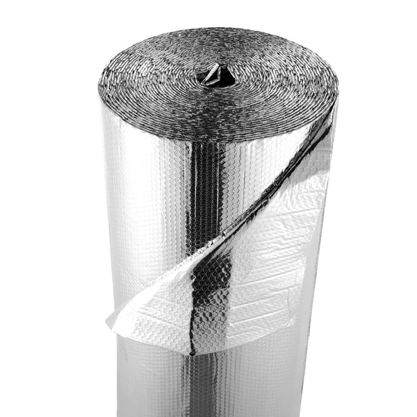 Termisk isoleringsrulle, 30,48x1,22 m, Sølv, Aluminiumfolie