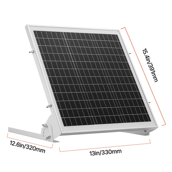 Aurinkopaneelin akkulaturi, 20W 12V MPPT, 39.1x33x32 cm, valkoinen, vedenpitävä
