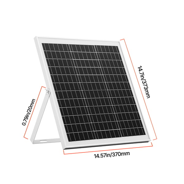 Solpanel batterioplader, 373x370x20 mm, 20W 12V, vandtæt