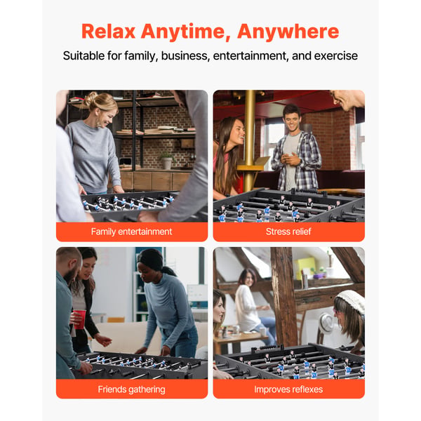 Jalkapallopöytä, 137x73,7x87,8 cm, Sisäkäyttöön, Kestävä