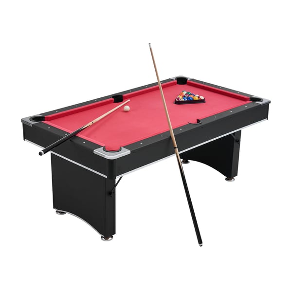 Poolbord 183 cm Rød, justerbar, MDF