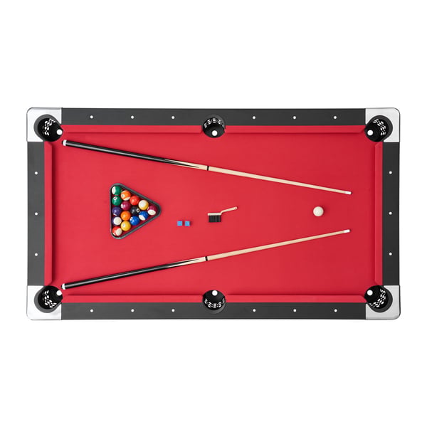 Poolbord 183 cm Rød, justerbar, MDF