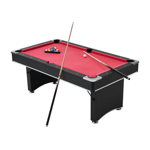 Poolbord 183 cm Rød, justerbar, MDF