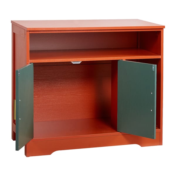 Kattebakke Skjul, 79,2x43x71 cm, Rød & Grøn, Træmøbel