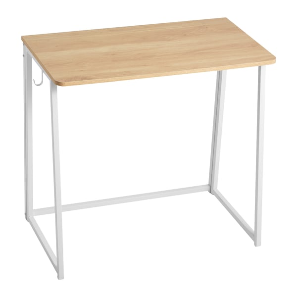 Sammenklappeligt skrivebord, 80x40x75 cm, Eg, Spånplade