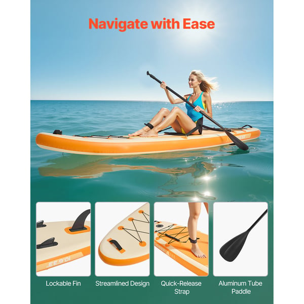 Oppustelig paddleboard 323x84x15 cm med sæde, ultralet SUP