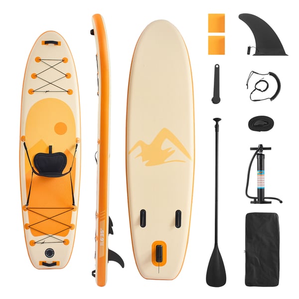 Oppustelig paddleboard 323x84x15 cm med sæde, ultralet SUP