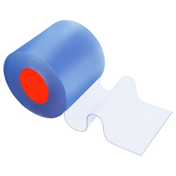 PVC Strimmelgardin, 30,8x0,3 m, Klar, Termoisolerende Plast
