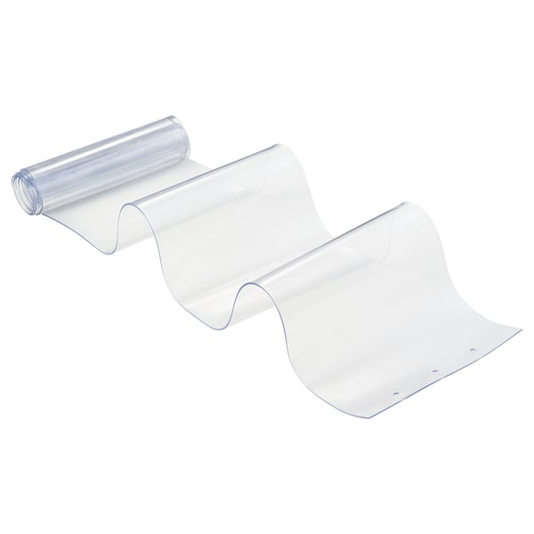 PVC-liuskeverho, 2.1x0.9x0.2 cm, kirkas, lämpöeristävä