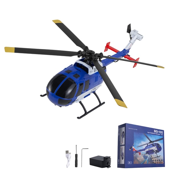 RC-helikopteri, 2.4GHz 4-roottorinen kauko-ohjattava helikopteri, 30x25.5x9.5 cm, sininen, ABS RC-helikopteri, 2.4GHz 4-roottorinen kauko-ohjattava helikopteri, 30x25.5x9.5 cm, sininen, ABS