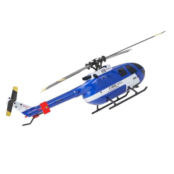 RC-helikopter, 2,4GHz 4-propellers fjärrstyrd helikopter, 30x25,5x9,5 cm, blå, ABS