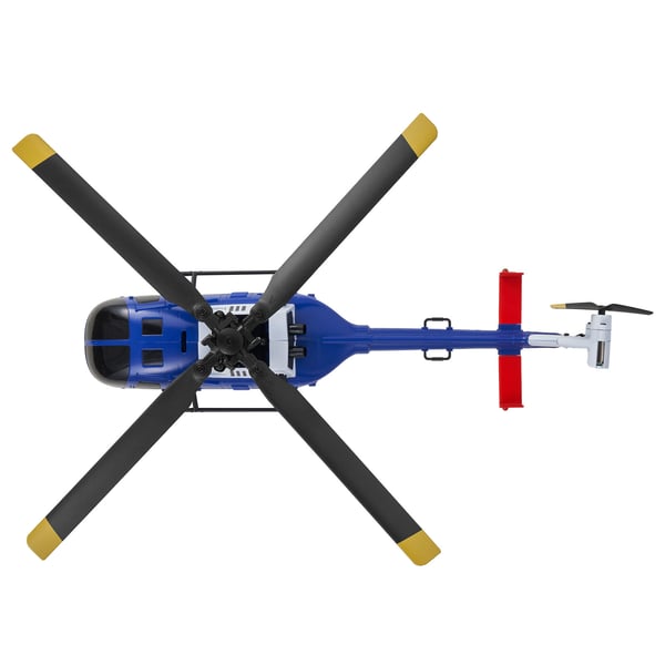 RC-helikopter, 2,4GHz 4-propellers fjärrstyrd helikopter, 30x25,5x9,5 cm, blå, ABS