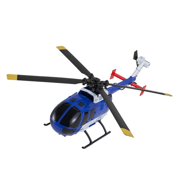 RC-helikopter, 2,4GHz 4-propellers fjärrstyrd helikopter, 30x25,5x9,5 cm, blå, ABS