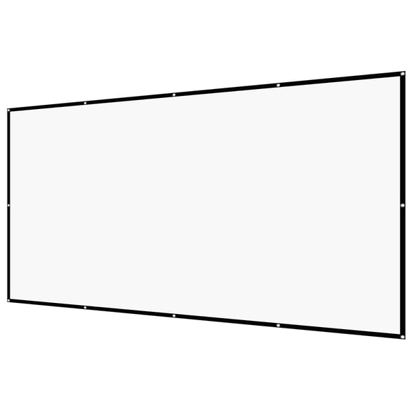 Projektorlærred 338x192,8 cm hvid, polyester