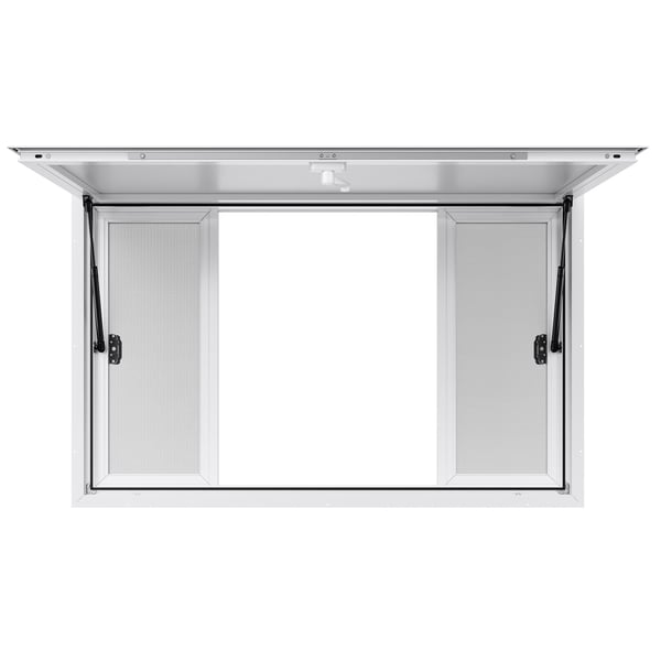 Concessionsvindue, 135x84 cm, aluminiumlegering
