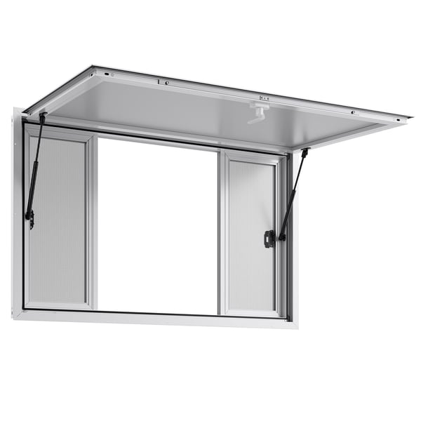 Concessionsvindue, 135x84 cm, aluminiumlegering