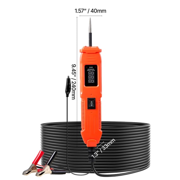 Automotive Circuit Tester 240x40x33 mm Orange, ABS, elektrisk detektor
