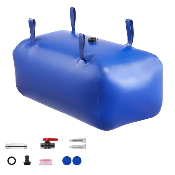 Vandopbevaringsblære 85x44x35 cm Blå, Sammenklappelig PVC