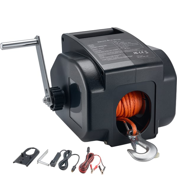 Sähköinen venevinssi, 245x256x196 mm, 12V DC, 300W, suunnanvaihdolla
