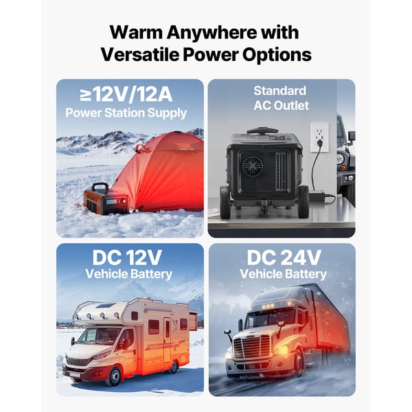 Diesel-ilmalämmitin, 8KW kannettava Bluetooth-ohjaus, 56.6x40x32.1 cm, musta, lämmityslaite