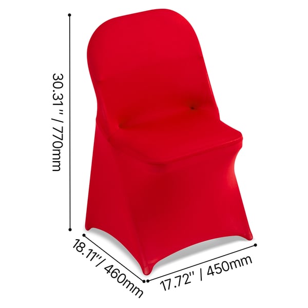 Stolbetræk, 50-pak, 45x46x77 cm, Rød, Polyester Spandex