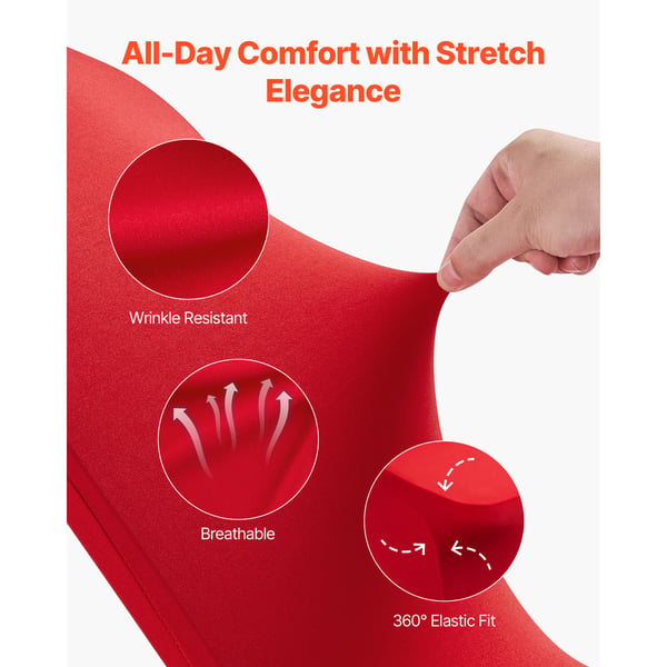 Stolsöverdrag, 50-pack, 51x45x95 cm, Röd, Polyester Spandex